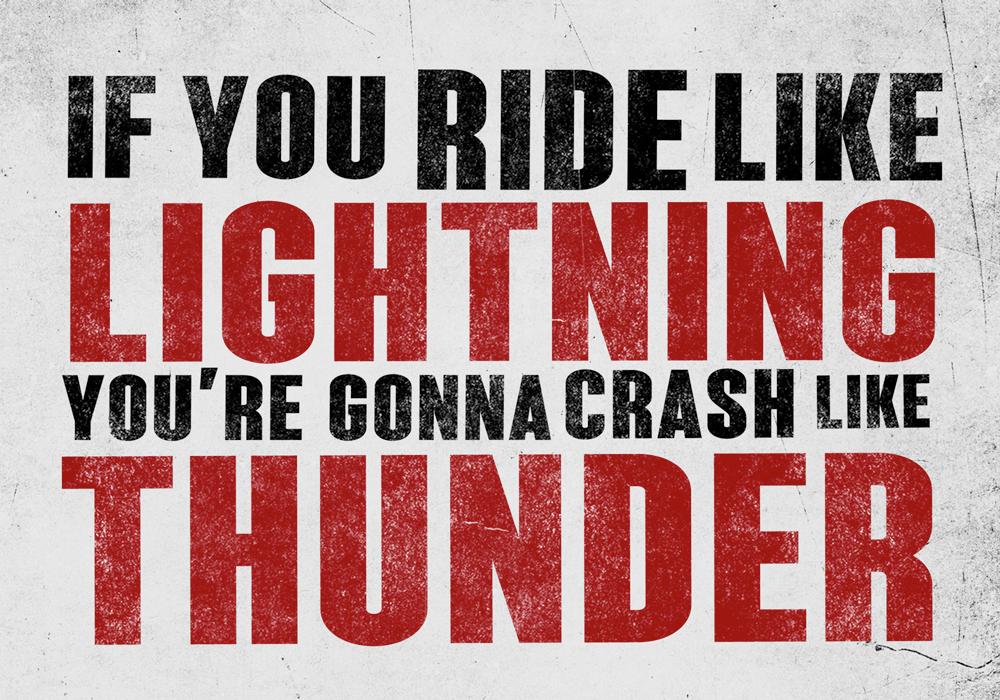 Crash like. Ride like lightning, crash like thunder. Crash like. If you ride like lightning, you gonna crash like thunder. Investment stock chart.