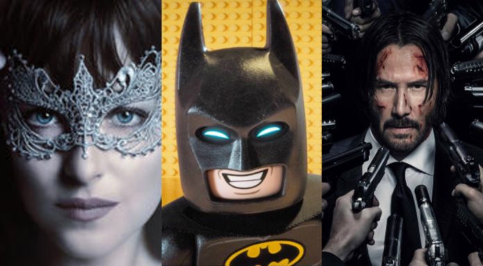 Fifty Shades of Grey - Gefährliche Liebe The LEO Batman Movie John Wick Kapitel 2 John Wick 2 Box Office