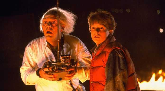 Christopher Lloyd und Michael J. Fox in Zurück in die Zukunft 4