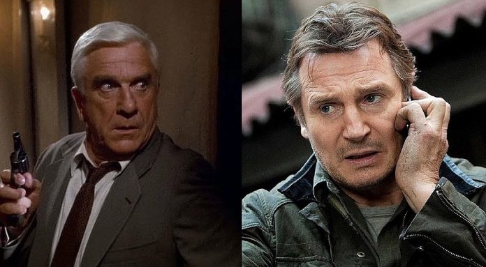 Leslie Nielsen, Liam Neeson Die nackte Kanone Liam Neeson