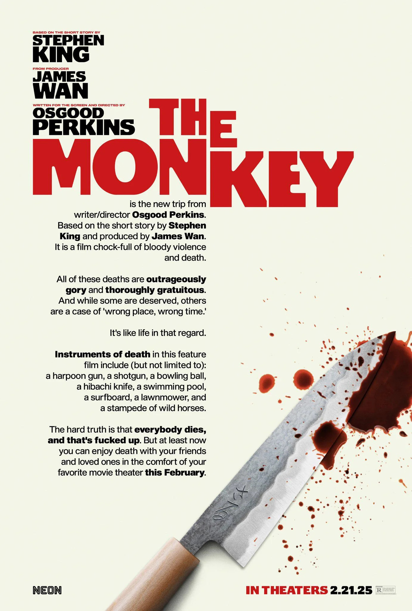"The Monkey" Filmposter 1 The Monkey Trailer & Poster 1