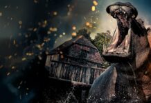 Im Trailer zu Hippo’s Revenge läuft eine Nilpferdkuh Amok Hippos Revenge Trailer